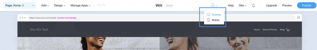 how to make wix site responsive ADI example