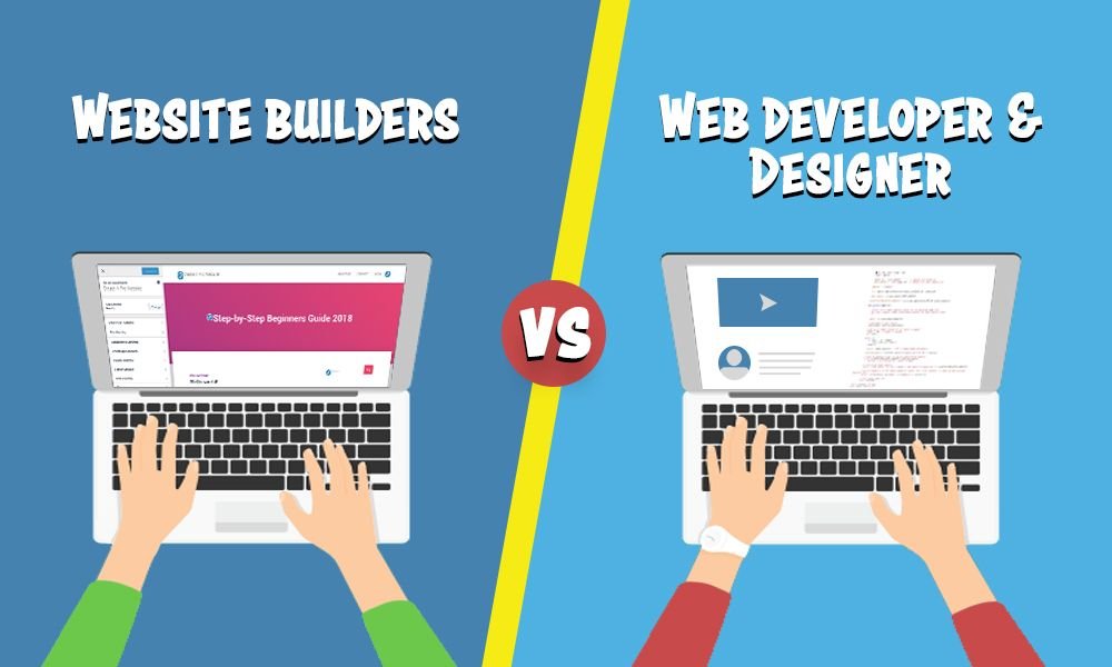 Website builders vs hiring a web developer designer