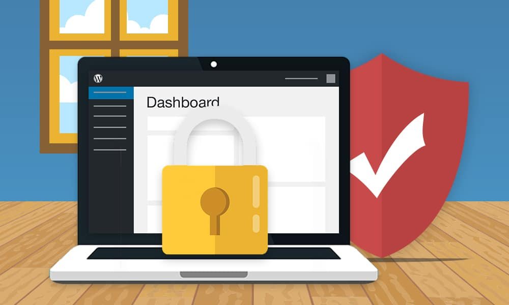 how to secure wordpress site laptop lock shield