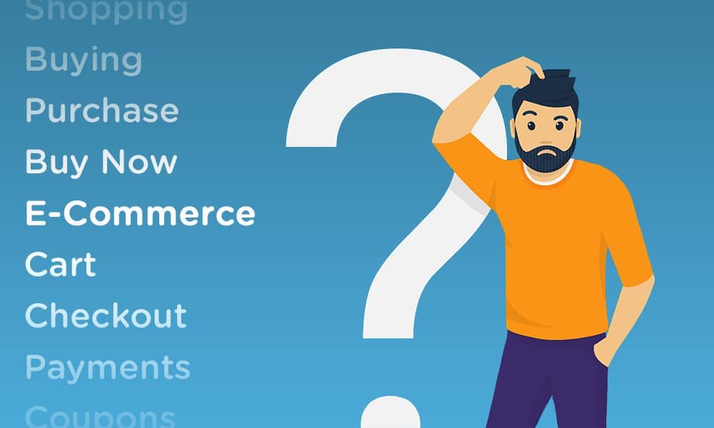 what is an ecommerce platform guy scratching head