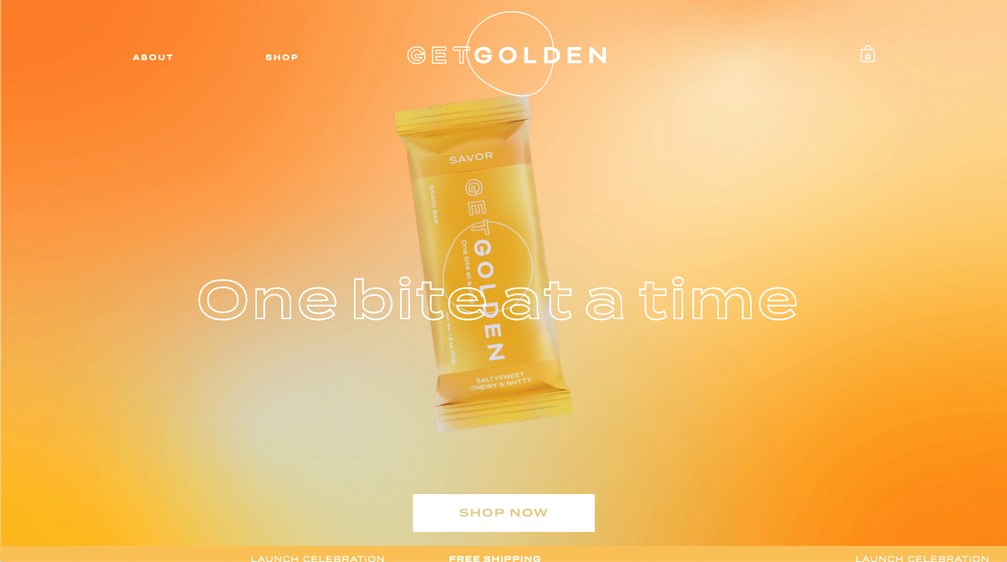 get golden website color schemes examples