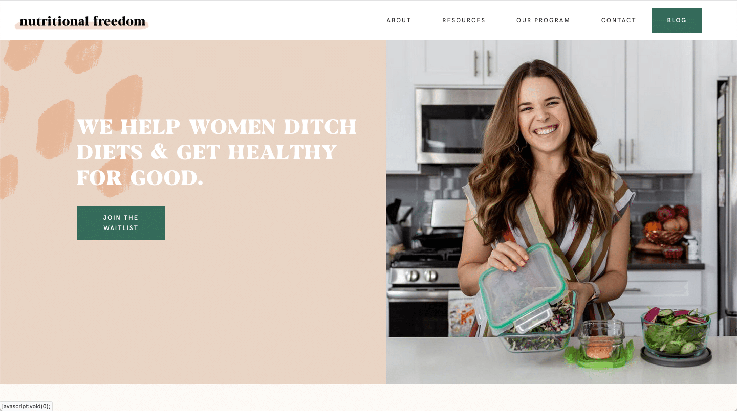 nutritional freedom website color schemes examples