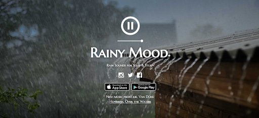 strange websites rainy mood homepage