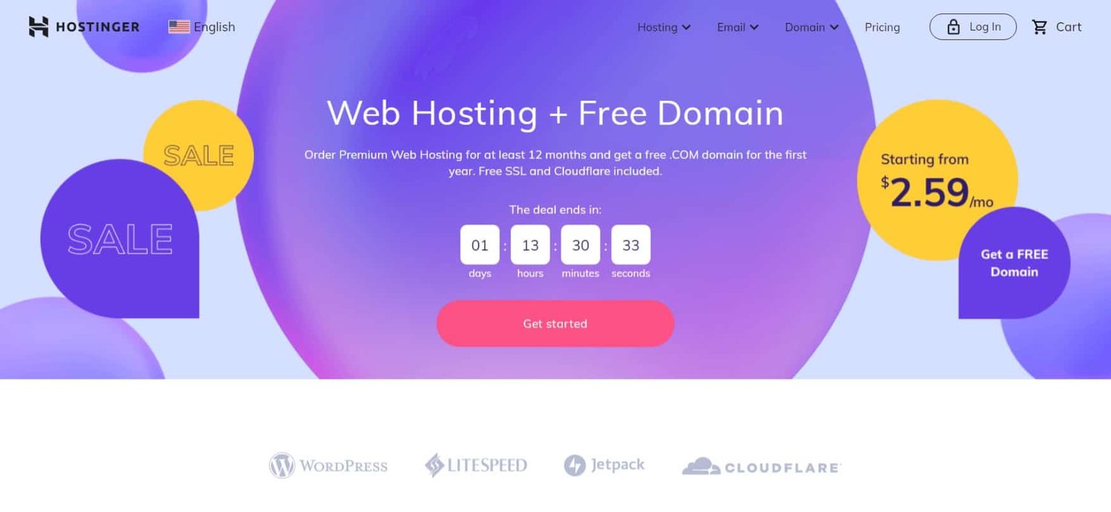 best cheap web hosting hostinger homepage