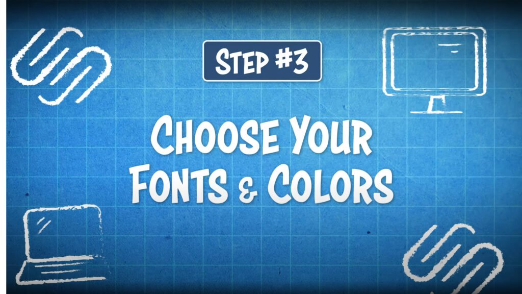 Squarespace website design fonts and colors