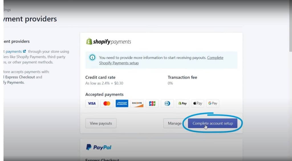 learn shopify stripe payment account setup