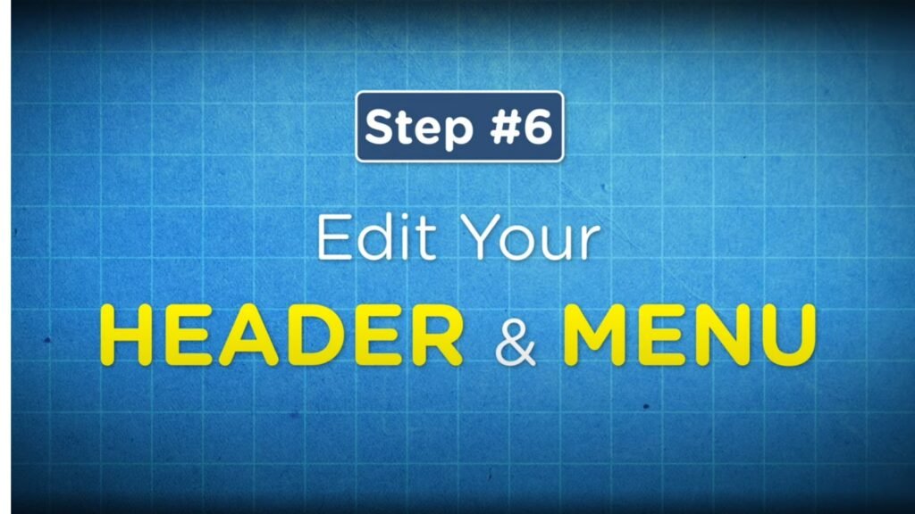 elementor tutorial step six header and menu